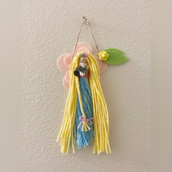 Ostara Goddess Fertility and renewal inspired Macramé Hanger Doll - Picture 2 of 10
